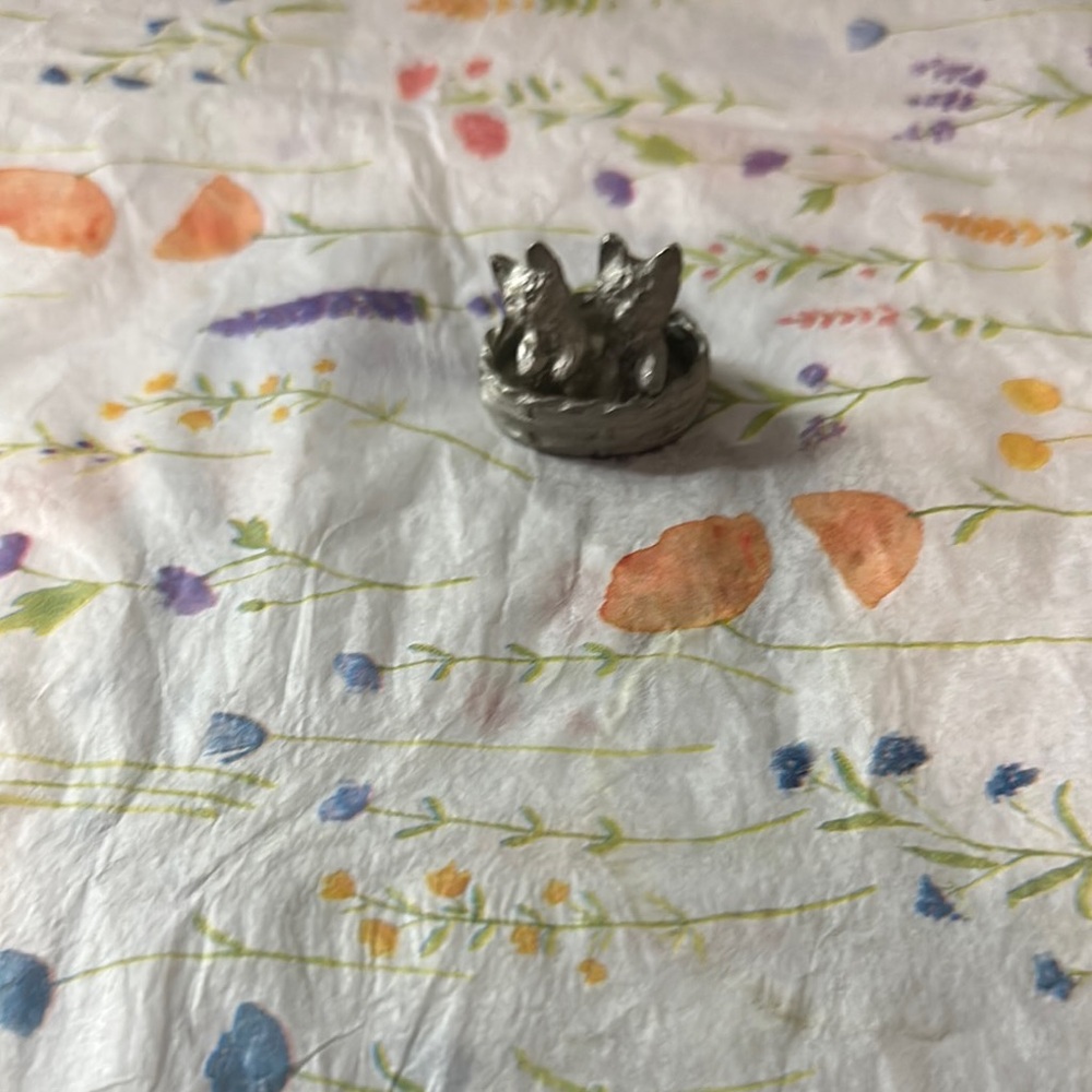 Silver Abstract Artwork with Watercolor Effects